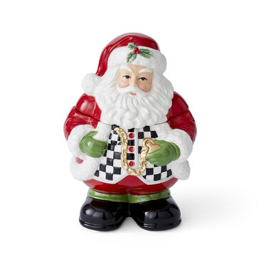 Christmas Tree Black and White Santa Candy Jar Christmas Tree Black and White Santa Candy Jar